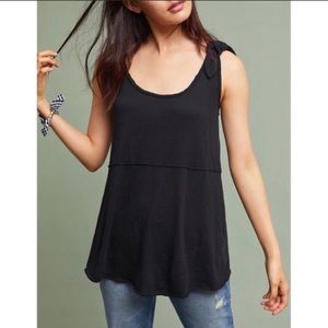 🌿 Anthropologie Pure + Good Tie-Shoulder Top
